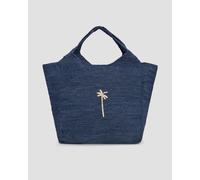 Panier Bleu Marine Manebi Maxi Tote V30dn-vintagenavywnaturalpalm