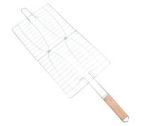 Panier Bois à de Griller Fil Fer Manche Poisson pour Barbecue | Grosse Surface de Cuisson, Verrouille les Aliments, Design Réglable, pour Poissons et Aliments Délicats