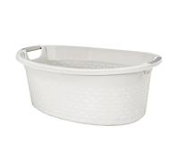 Panier BranQ Cotton 60l bol à linge ovale couleur blanc antique