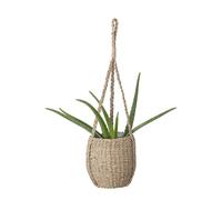 Panier cache pot à suspendre avec corde en herbes de mer