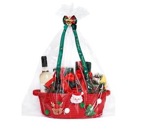 Panier Cadeau - Panier De Noël Pour Offrir | Paniers-Cadeaux | Corbeille De Rangement Festive, Coffret Gourmand Pour Homme Et Femme, Anniversaire, Pendaison De Crémaillère, Célébration De Noël