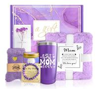 Panier cadeau relaxant pour maman, fête des mères de la part de filles, panier cadeau relaxant avec couverture en flanelle de luxe, cadeau unique pour le rétablissement, cadeau d'anniversaire pour