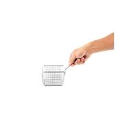 Panier inox de présentation avec long manche (H)80 x (L)120 x (P)100 mm Gris