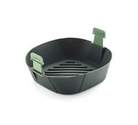 Lékué Panier pour Airfryer L – Silicone 22 x 22 x 8,5 cm – Gris