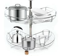 panier carrousel d'angle pivotant à 270° Rangement de cuisine Kitchen panier en fil métallique diamètre 710mm
