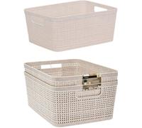 Panier - casier - corbeille - cube Storage solutions Paniers de rangement en plastique, 24,5 x 19 x 10 cm, 2 pièces.