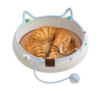 Panier Chat Adorable Nid pour Animal De Compagnie Interactif Griffoir avec | Lit Tissé Pour Animaux Pour Chatons Et Chiots Jeux Sommeil Détente Intérieur Canapé Fenêtre Extérieur Pa