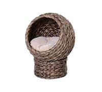 Panier chat lit chat cosy grand confort dim. 42L x 33l x 52H cm coloris gris coussin moelleux beige inclus