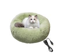 Panier Chauffant pour Animal de Compagnie | Panier Donut Rond Apaisant Pour Chien | Coussin Thermique Lavable pour Petit Chien Chiot Calme et Sommeil | Confort Hivernal Apaisant pour Fêtes de Noël et