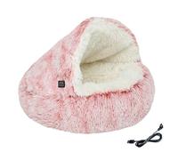 Panier Chauffant pour Animaux, Caverne Douce Et Chaude pour Chaton, Lit Caverne pour Chat d'hiver, pour Amoureux des Animaux Maison Bureau Salon Chambre Appartement Période De Récupération Sommeil