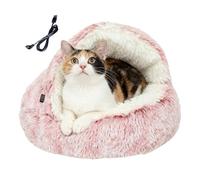 Panier Chauffant Pour Chat D'Intérieur | Caverne Douce Et Chaude Pour Chaton,Lit D'Hiver Chaud Pour Chaton - Pour Amoureux Des Animaux Maison Bureau Salon Chambre Appartement Période De Récupération S