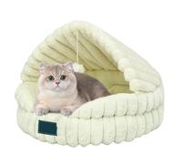 Panier Chauffant pour Chat, Nid Douillet Semi-Fermé, Nid Anti-Dérapant pour Étude Propriétaires Animaux Froid, pour Intérieur Froid Sieste Nuit Jour Salon Chambre