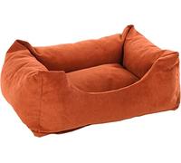 Flamingo Lit pour Chien Chat Celeste Cognac - Coussin pour Chien Chat - Panier pour Chien Chat - 65x50x20cm - Lavable - Fond Anti-dérapant - Housse Amovible - Lieu de Couchage Doux et Confortable