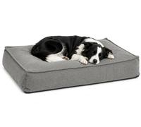 Panier Chien - Coussin Chien et Chat - Baleno Rectangle Gris - 100 x 70 x 18 cm - Déhoussable - Lavable à 30°C - Flamingo