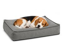 Panier Chien - Coussin Chien et Chat - Baleno Rectangle Gris - 80 x 60 x 18 cm - Déhoussable - Lavable à 30°C - Flamingo