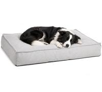 Panier Chien - Coussin Chien et Chat - Baleno Rectangle Gris Clair - 100 x 70 x 18 cm - Déhoussable - Lavable à 30°C - Flamingo