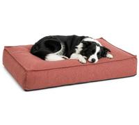 Panier Chien - Coussin Chien et Chat - Baleno Rectangle Rouge - 100 x 70 x 18 cm - Déhoussable - Lavable à 30°C - Flamingo