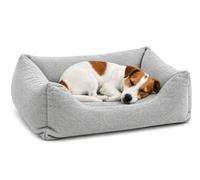 Panier Chien - Coussin Chien et Chat orthopédique à mémoire de Forme - Baleno Rectangle Gris - 65 x 50 x 20 cm - Déhoussable - Lavable à 30°C - Flamingo