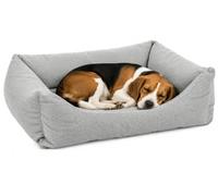 Panier Chien - Coussin Chien et Chat orthopédique à mémoire de Forme - Baleno Rectangle Gris - 80 x 67 x 22 cm - Déhoussable - Lavable à 30°C - Flamingo