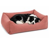 Panier Chien - Coussin Chien et Chat orthopédique à mémoire de Forme - Baleno Rectangle Rouge - 100 x 80 x 25 cm - Déhoussable - Lavable à 30°C - Flamingo