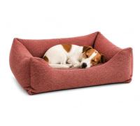 Panier Chien - Coussin Chien et Chat orthopédique à mémoire de Forme - Baleno Rectangle Rouge - 65 x 50 x 20 cm - Déhoussable - Lavable à 30°C - Flamingo