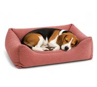Panier Chien - Coussin Chien et Chat orthopédique à mémoire de Forme - Baleno Rectangle Rouge - 80 x 67 x 22 cm - Déhoussable - Lavable à 30°C - Flamingo