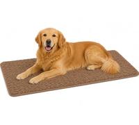 Panier Chien - Coussin Chien et Chat Orthopédique à Mémoire de Forme - Coussin Rectangulaire Webbi Beige - Convient aux Cages de Transport - 116x69 cm - Flamingo