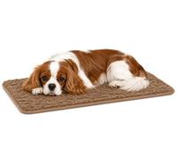 Panier Chien - Coussin Chien et Chat Orthopédique à Mémoire de Forme - Coussin Rectangulaire Webbi Beige - Convient aux Cages de Transport - 55,5x38,5 cm - Flamingo