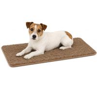 Panier Chien - Coussin Chien et Chat Orthopédique à Mémoire de Forme - Coussin Rectangulaire Webbi Beige - Convient aux Cages de Transport - 70,5x41,5 cm - Flamingo