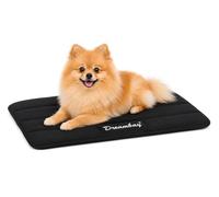 Panier Chien - Coussin Chien et Chat orthopédique Dreambay® Noir - Coussin Memory Foam Lavable - idéal pour Cages métalliques - 55,5x38,5x2,3cm