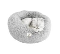 Panier Chien et Chat Rond Moelleux - Coussin Chien Confortable - Couchage pour Animaux Petit et Moyen Taille - Panier et Coussin Intérieur Lavable - Nid Douillet pour Chiens et Chats