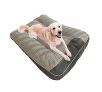Panier Chien Grande Moyen Taille Orthopedique, Lit pour Animaux Lavable, Lit pour Chiens Dehoussabl, Tapis Matelas Animaux Anti-Stress, Anti-dérapant et Doux (80x64x18cm,Gris foncé)