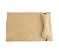 Panier Chien Orthopédique,Lit pour Chien Lavable,Canapé Antidérapante,Coussin pour Chien avec Structure en Nid d'abeille et Doublure Imperméable Amovible en Mousse (Brun Clair,L 75 x l 50 x H 6 cm)