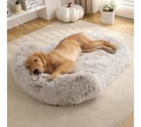 Panier Chien Orthopédique XXL,Lit pour Chien Dehoussable,Canapé,Coussin Chien Lavable,Mousse Alvéolée,Bords Surélevés,Anti-dérapant,Tissu Peluche Doux,Imperméable (Café Ombré,80x60x12cm)