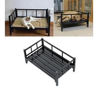 Panier Chien Paniers Surélevés pour Chiens et Chats de Petite, Moyenne et Grande Taille, Paniers Surélevés Confortables pour Grands Chiens avec Barrières, Cage pour Animaux(L-100x60cm/39.4x23.6in)
