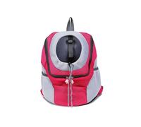 Panier Chien Voiture Petits Chiens Moyens Chat Voyage Sac Dos Respirant Chiens Transporteur Dos Chien Transporteur Dos Chiot Transporteur Avant Pack Siège d'auto pour chien(Rose Red,L for 6-10 Kg)