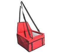 Panier Chien Voiture,Siege Auto Chien Hamac Pliable for Animaux de Compagnie, Harnais, Panier, Stable et, siège Voiture sécurité(Red)