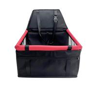 Panier Chien Voiture,Siege Auto Chien Hamac Pliable for Animaux de Compagnie, Harnais, Panier, Stable et, siège Voiture sécurité(Black and Red)