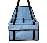 Panier Chien Voiture,Siege Auto Chien Sac Suspendu Amovible et Lavable Siège de sécurité Lit for Animal Compagnie Tapis nid Voiture Expérience Voyage Confortable(Blue)