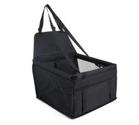 Panier Chien Voiture,Siege Auto Chien Sac Suspendu Amovible et Lavable Siège de sécurité Lit for Animal Compagnie Tapis nid Voiture Expérience Voyage Confortable(Black)