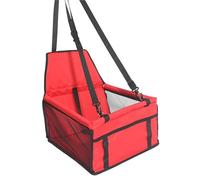 Panier Chien Voiture,Siege Auto Chien Sac Suspendu Amovible et Lavable Siège de sécurité Lit for Animal Compagnie Tapis nid Voiture Expérience Voyage Confortable(Red)