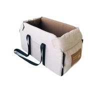 Panier Chien Voiture,Siege Auto Chien Siège Auto Central, Panier de Transport Portable for Petits et Chats, Sac Voyage sécurisé, Accessoires(Khaki Large)