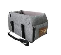 Panier Chien Voiture,Siege Auto Chien Siège Auto Central, Panier de Transport Portable for Petits et Chats, Sac Voyage sécurisé, Accessoires(Grey Small)