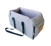 Panier Chien Voiture,Siege Auto Chien Siège Auto Central, Panier de Transport Portable for Petits et Chats, Sac Voyage sécurisé, Accessoires(Grey Large)