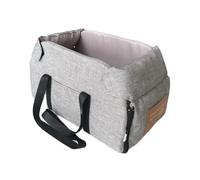 Panier Chien Voiture,Siege Auto Chien Siège rehausseur for Petit, Console Centrale, for Voiture, Chiot, Transport Portable, Sac de Voyage sécurisé for Chats(Grey Small)