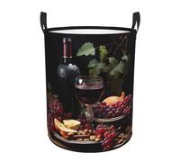 Panier circulaire à fruits et vins - Organiseur de jouets - Trieur de vêtements sales - Panier à linge pliable - Pour chambre à coucher, salle de bain