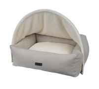 Panier confort rectangulaire avec tente pour chien Nobby Pet Ilana Beige 60x50x16 cm