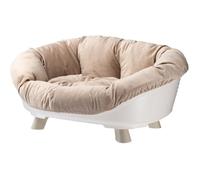 Panier corbeille coussin blanc - Taille L - 73 x 55 x 27 cm - FERPLAST