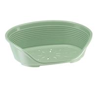 Ferplast Panier Chien Panier Chat 100% en Plastique, Respirante et Antidérapante Siesta Deluxe, 49 x 36 x 17,5 cm, Vert