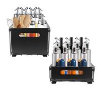 Panier Coulissan pour Cuisine, Coulissant Tiroir Étagères pour Placard Meuble Cuisine Salle Bain, Noir (38 x 25 x 10 cm + 38 x 25 x 19 cm) (2 pièces)